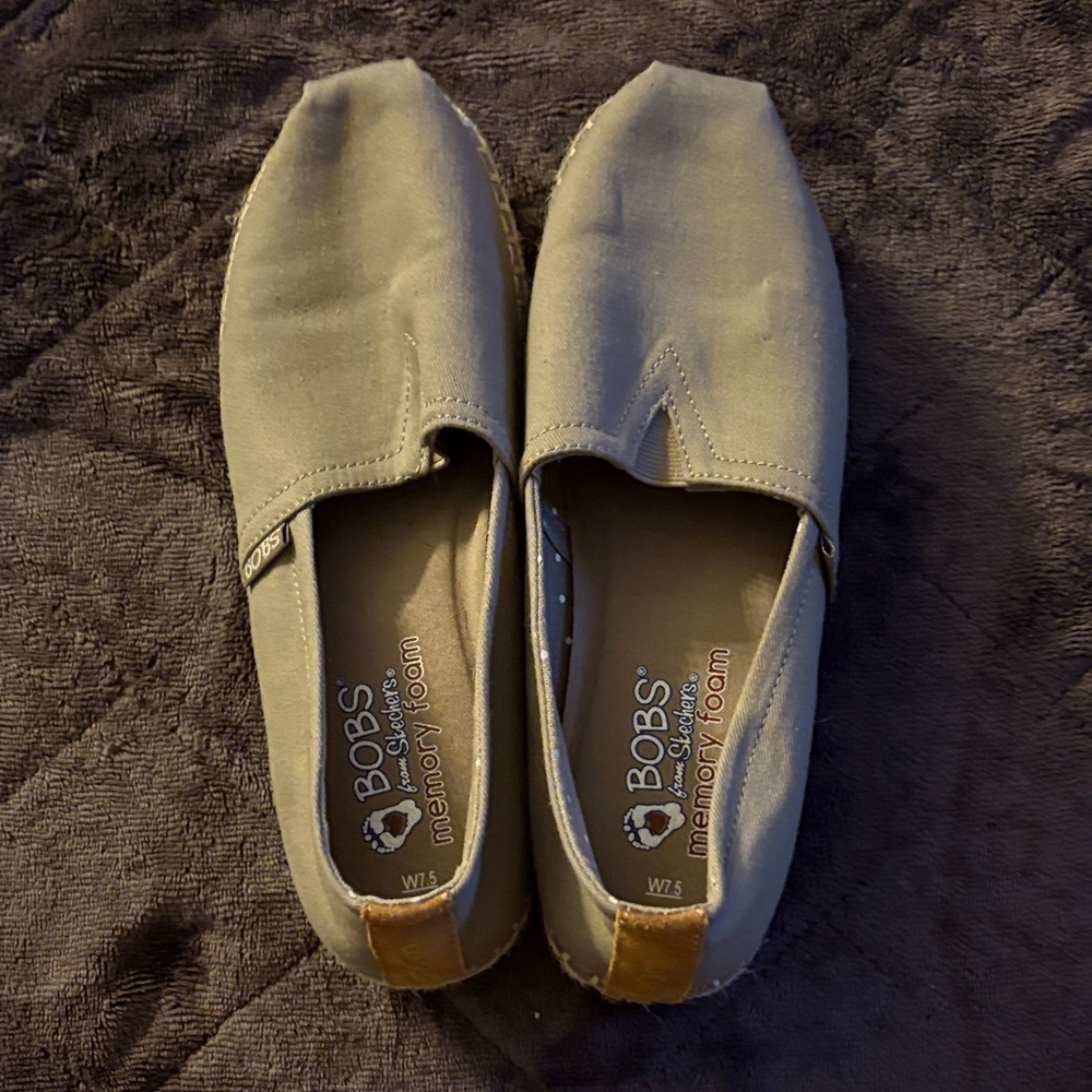 Skechers BOBS Women's Khaki Slip-On Loafers